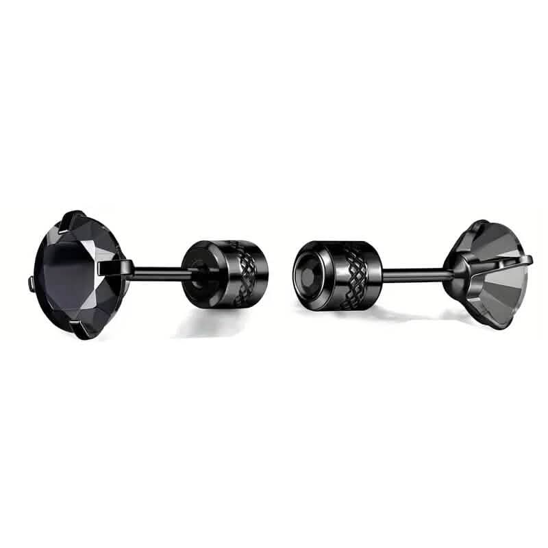 Cubic Zirconia Screw Back Stainless Steel Stud Earrings DailySale