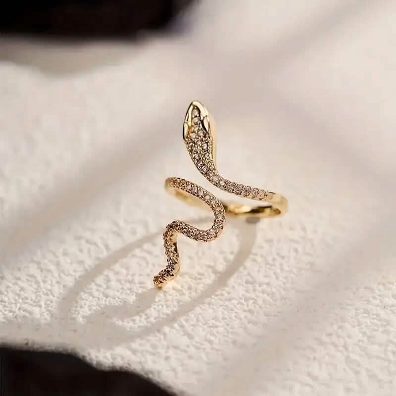 Cubic Zirconia Wrapped Small Snake Opening Adjustable Ring DailySale