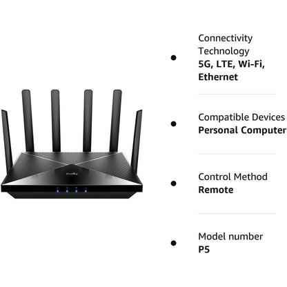 Cudy New 5G NR SA NSA AX3000 WiFi 6 CPE Router, AX3000 Dual SIM 5G Cellular Router  (Refurbished) DailySale