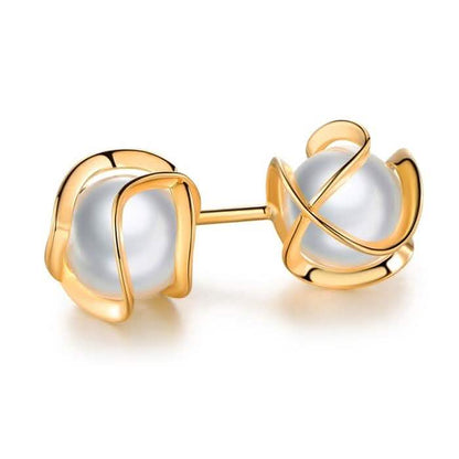 Cultured Freshwater Pearl Cage Earrings DailySale