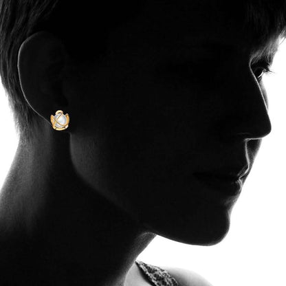 Cultured Freshwater Pearl Cage Earrings DailySale