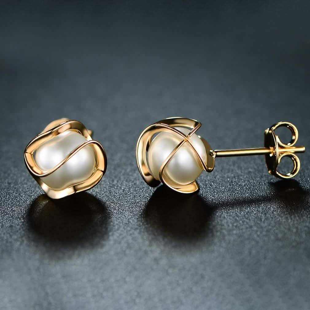 Cultured Freshwater Pearl Cage Earrings DailySale
