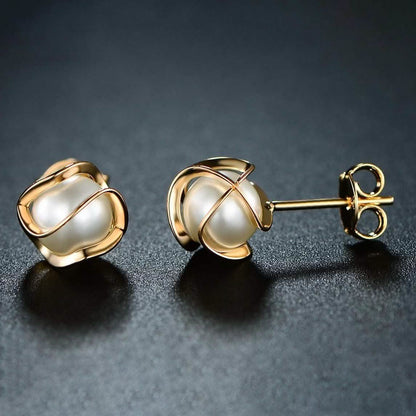 Cultured Freshwater Pearl Cage Earrings DailySale