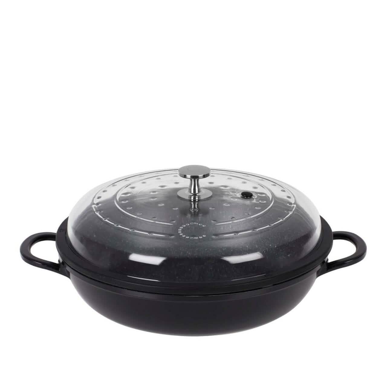 Curtis Stone 4-Quart Cast Aluminum Pan with Glass Lid (Refurbished) DailySale