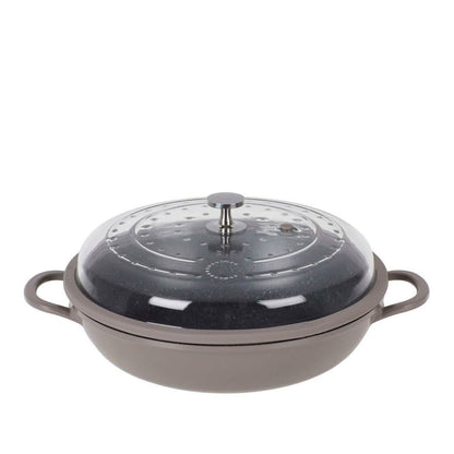 Curtis Stone 4-Quart Cast Aluminum Pan with Glass Lid (Refurbished) DailySale