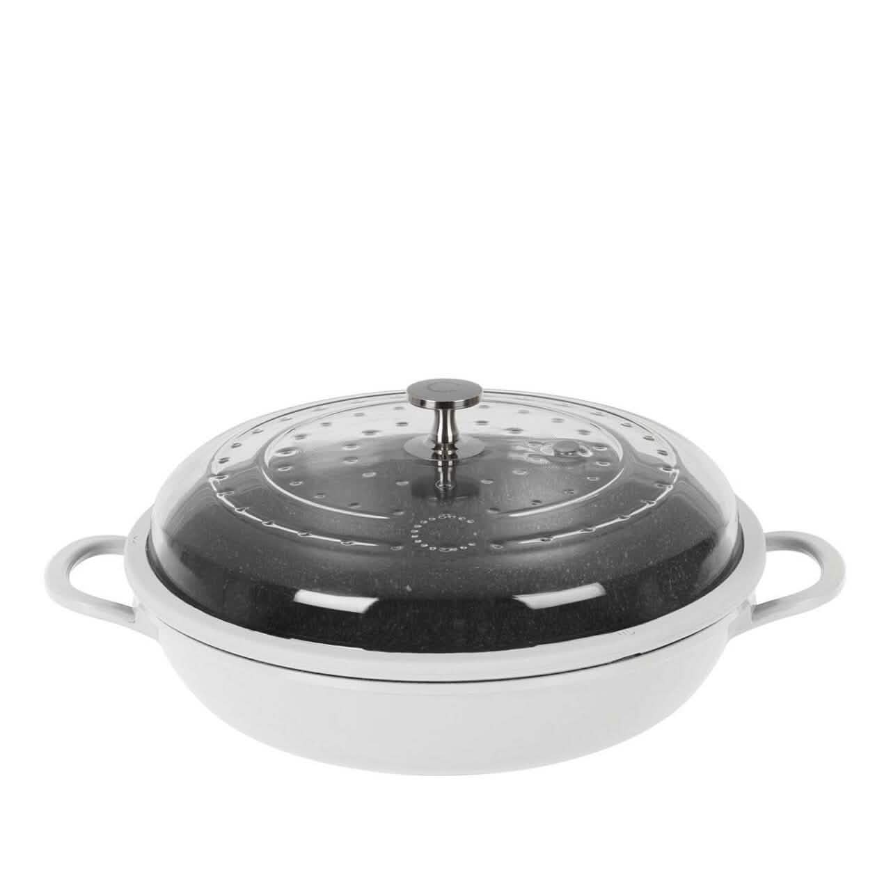 Curtis Stone 4-Quart Cast Aluminum Pan with Glass Lid (Refurbished) DailySale