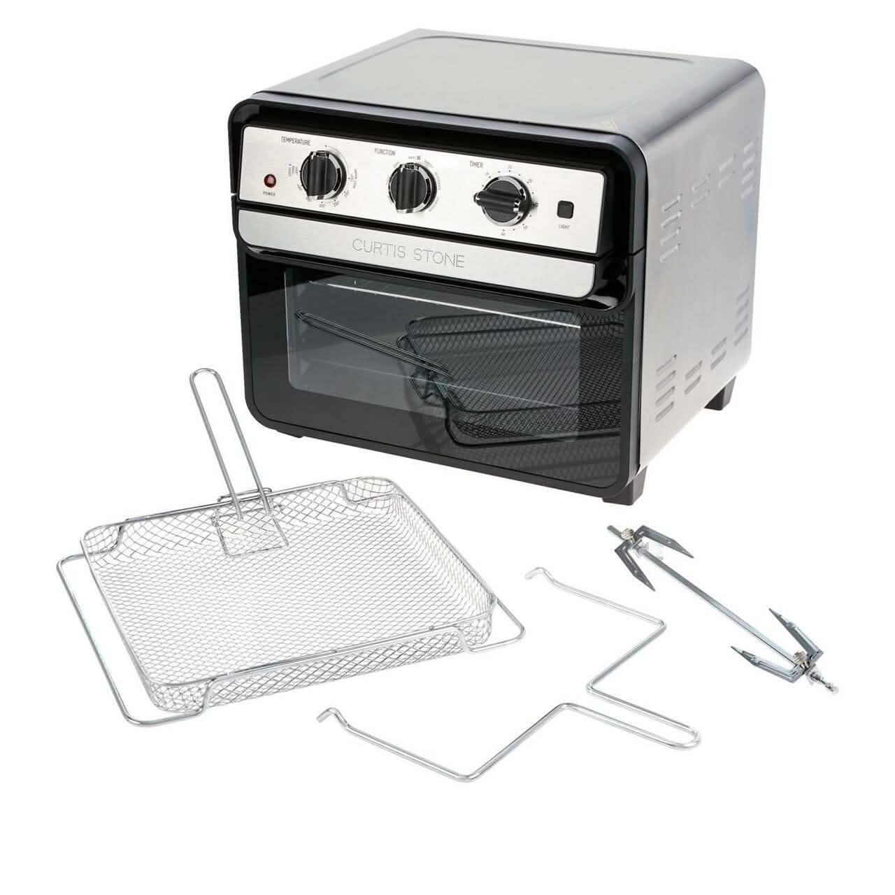 Curtis Stone Dura-Electric 1700-Watt 22L Air Fryer Oven with Rotisserie (Refurbished) DailySale