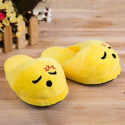 Cute And Fun Plush Emoji Slippers DailySale