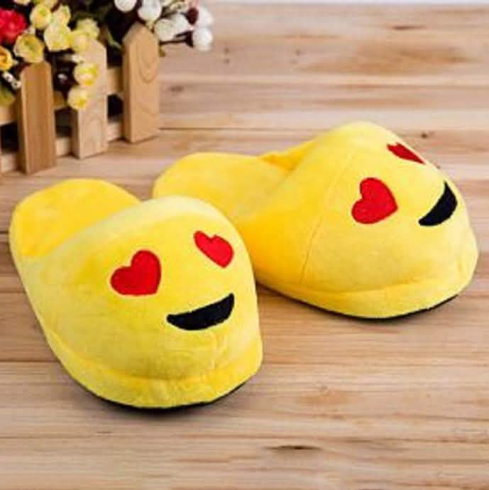 Cute And Fun Plush Emoji Slippers DailySale