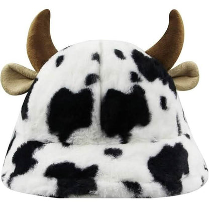 Cute Cow Print Fuzzy Bucket Hat DailySale