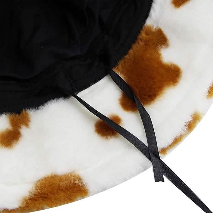 Cute Cow Print Fuzzy Bucket Hat DailySale