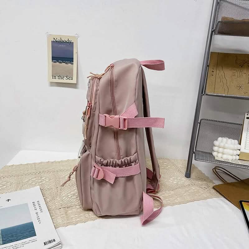 Cute Waterproof Multi-Pocket Women Backpacks with Bear Doll DailySale