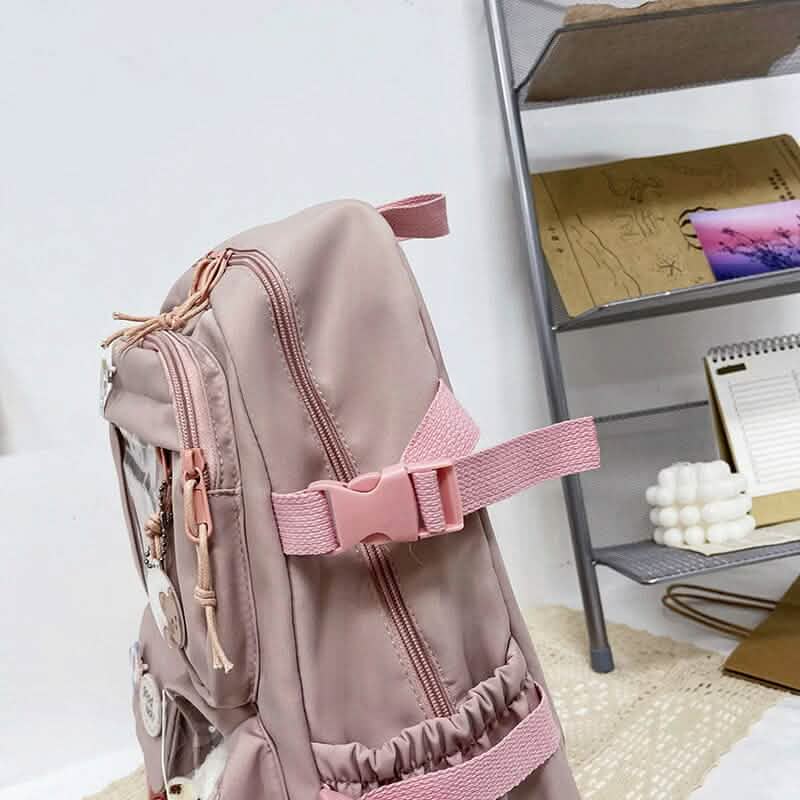 Cute Waterproof Multi-Pocket Women Backpacks with Bear Doll DailySale