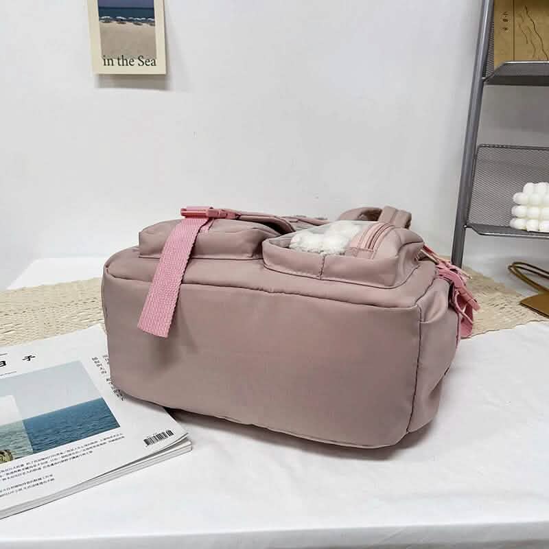 Cute Waterproof Multi-Pocket Women Backpacks with Bear Doll DailySale