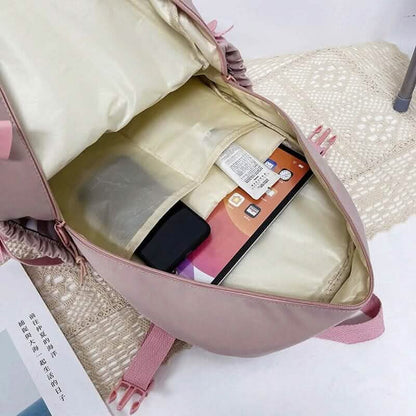 Cute Waterproof Multi-Pocket Women Backpacks with Bear Doll DailySale