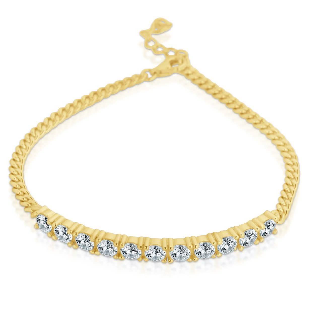 CZ Bar Curb Bracelet DailySale