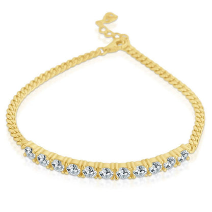 CZ Bar Curb Bracelet DailySale