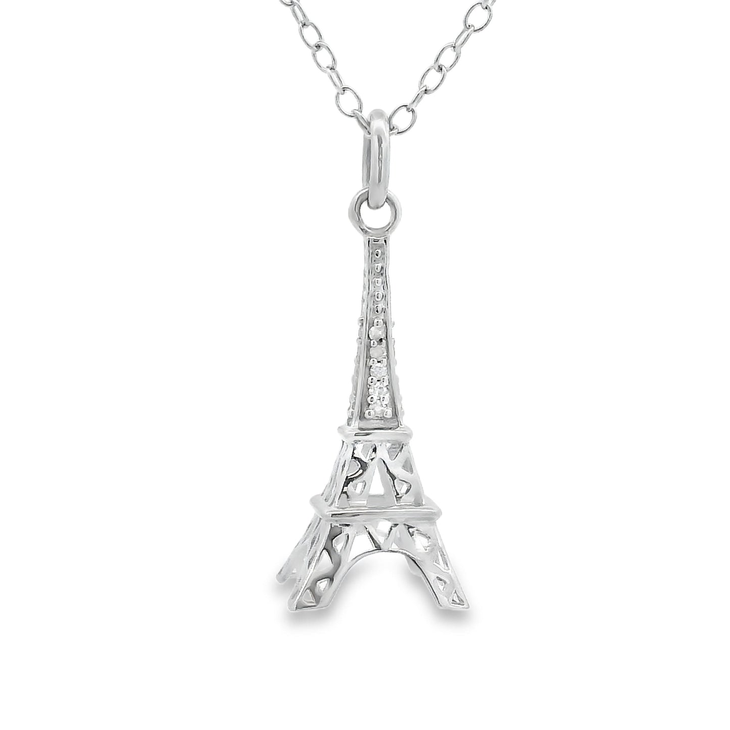 Genuine .06ct Diamond Fashion Pendants Sterling Silver Bids.com