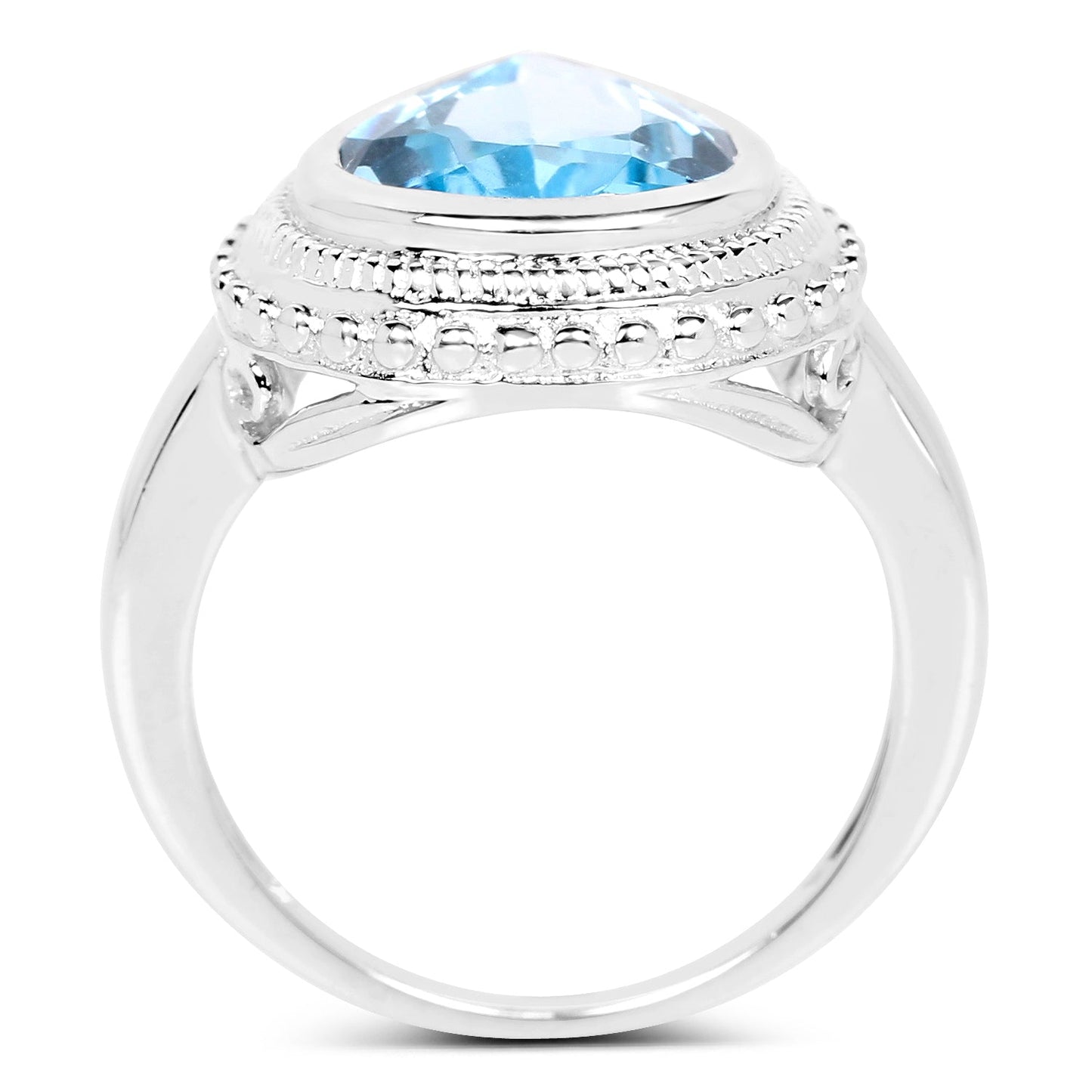 5.30 Carat Genuine Blue Topaz .925 Sterling Silver Ring Bids.com
