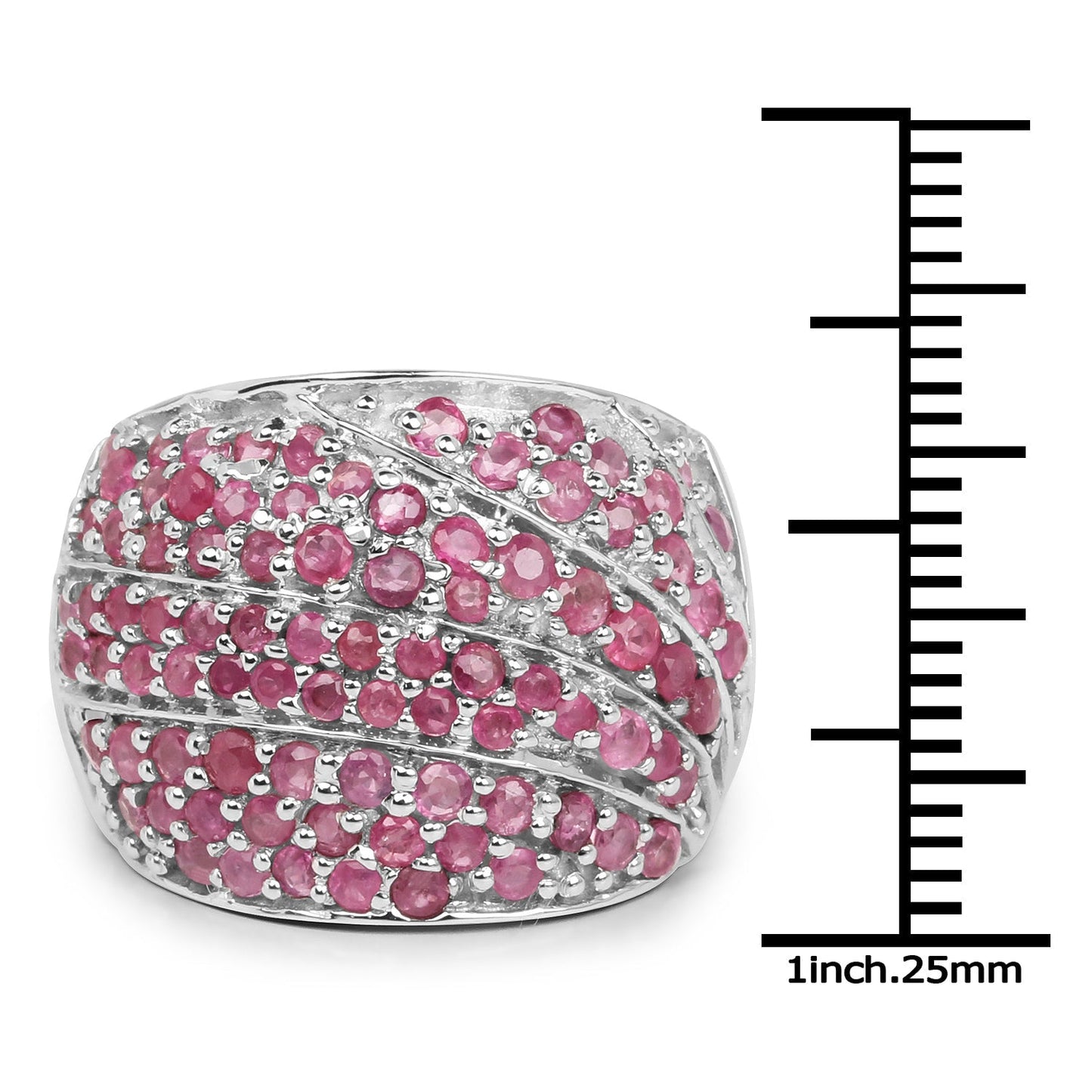 2.97 Carat Genuine Ruby .925 Sterling Silver Ring Bids.com