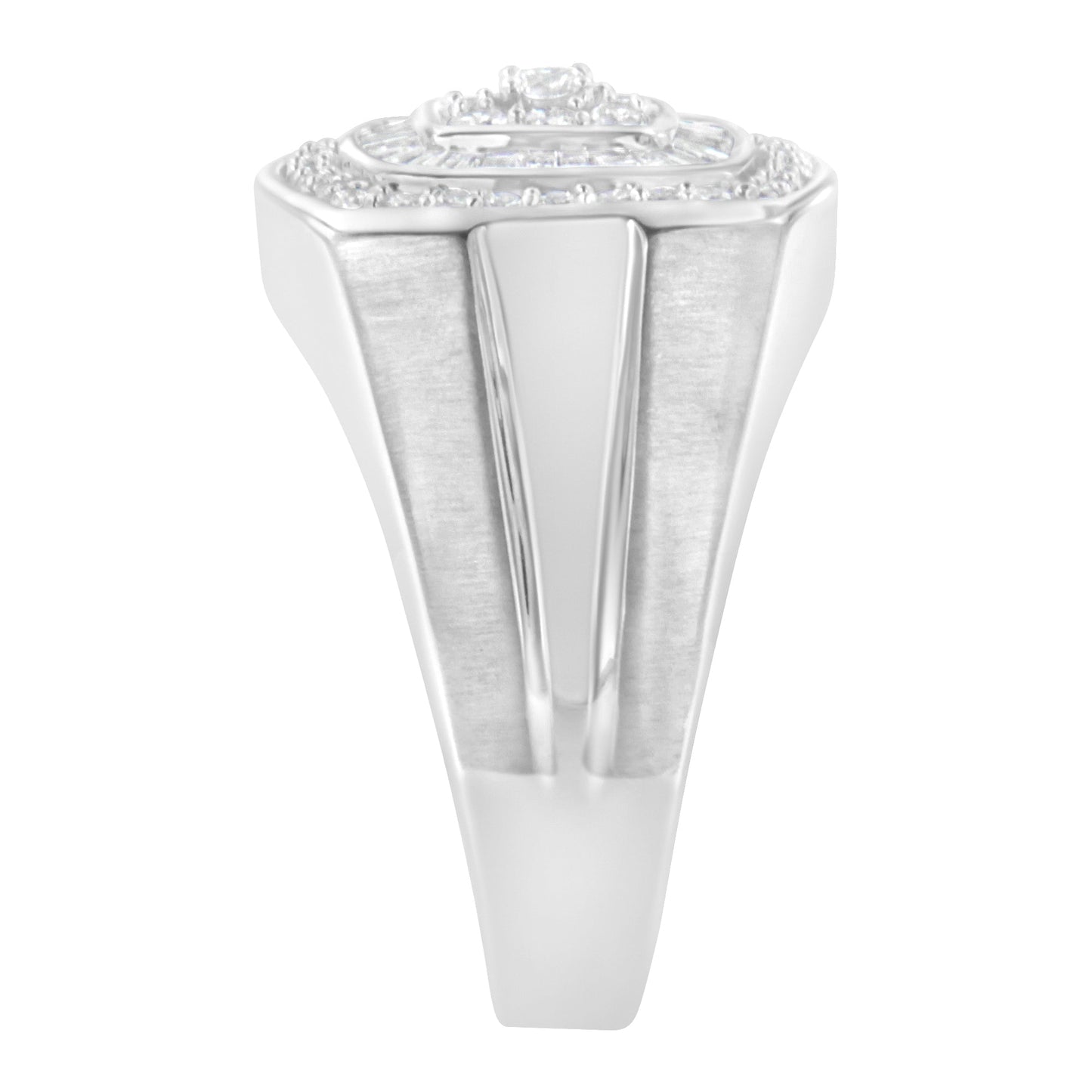14K White Gold Men's Diamond Band Ring (1 cttw, H-I Color, SI1-SI2 Clarity) Bids.com