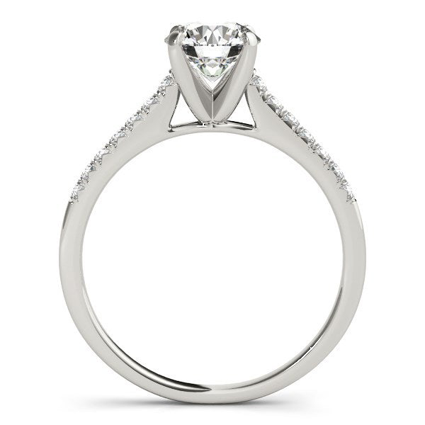 14k White Gold Single Row Scalloped Set Diamond Engagement Ring (1 1/8 cttw) Bids.com