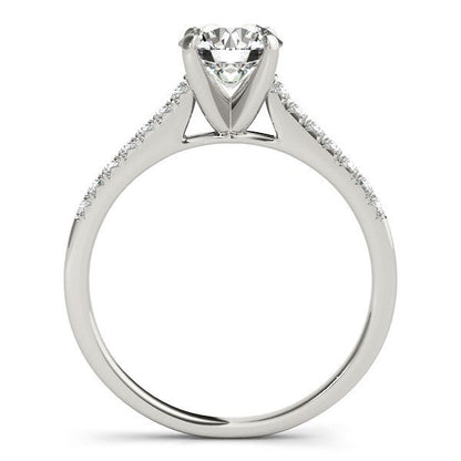 14k White Gold Single Row Scalloped Set Diamond Engagement Ring (1 1/8 cttw) Bids.com