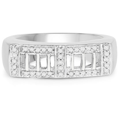 14K Yellow Gold Plated 0.19 Carat Genuine White Diamond .925 Sterling Silver Ring Bids.com