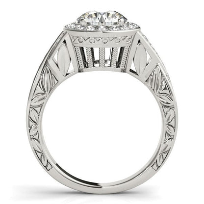 Halo Set Diamond Engagement Ring in 14k White Gold (1 5/8 cttw) Bids.com
