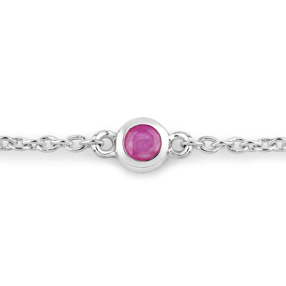 0.65 Carat Genuine Ruby .925 Sterling Silver Bracelet Bids.com