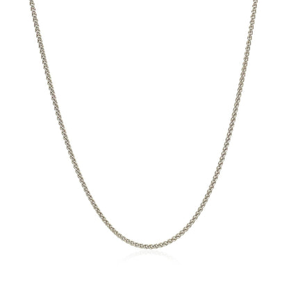 18k White Gold Round Wheat Chain 1.4mm Bids.com