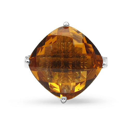 9.05 Carat Genuine Citrine .925 Sterling Silver Ring Bids.com