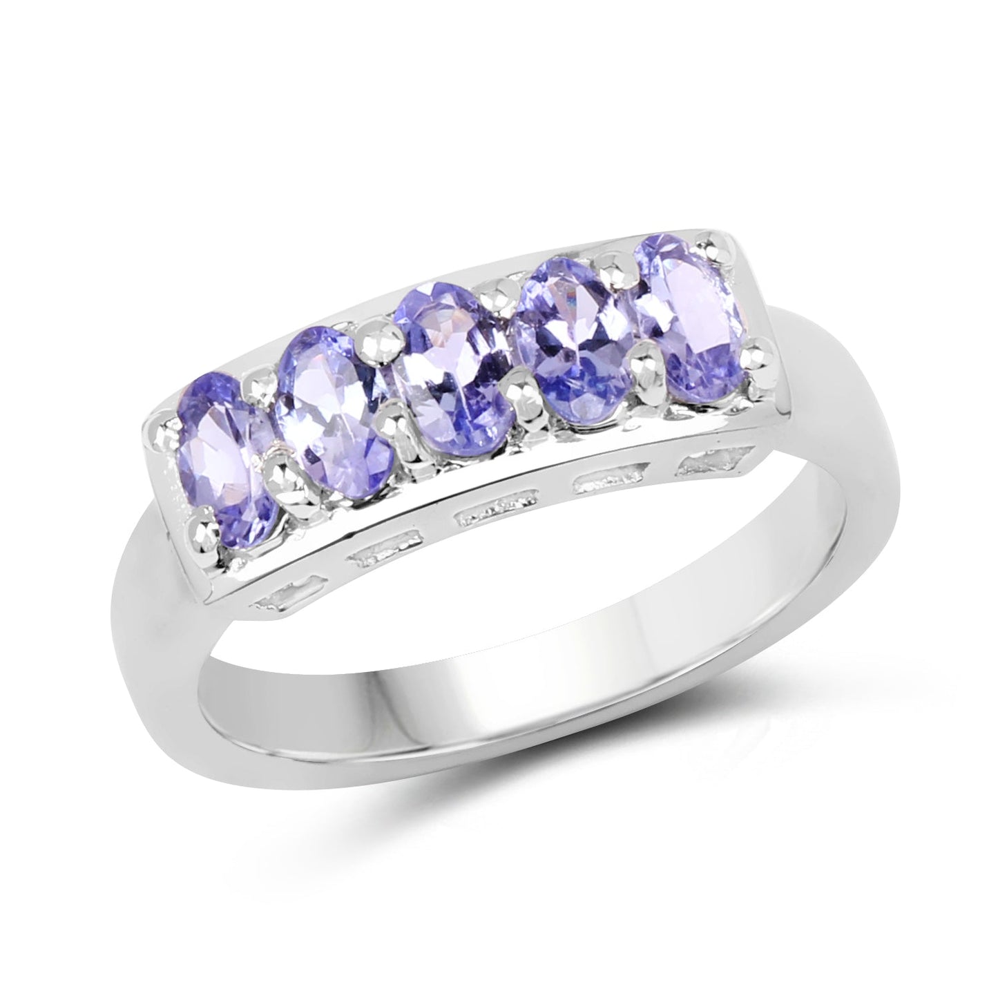 1.25 Carat Genuine Tanzanite .925 Sterling Silver Ring Bids.com