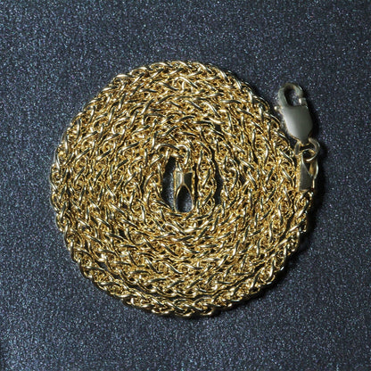 14k Yellow Gold 2.8mm Light Weight Wheat Chain Bids.com