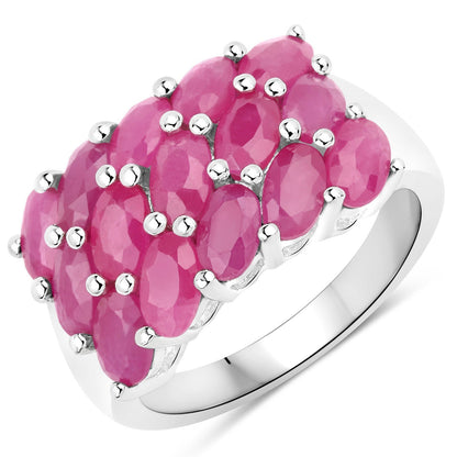 4.05 Carat Genuine Ruby .925 Sterling Silver Ring Bids.com