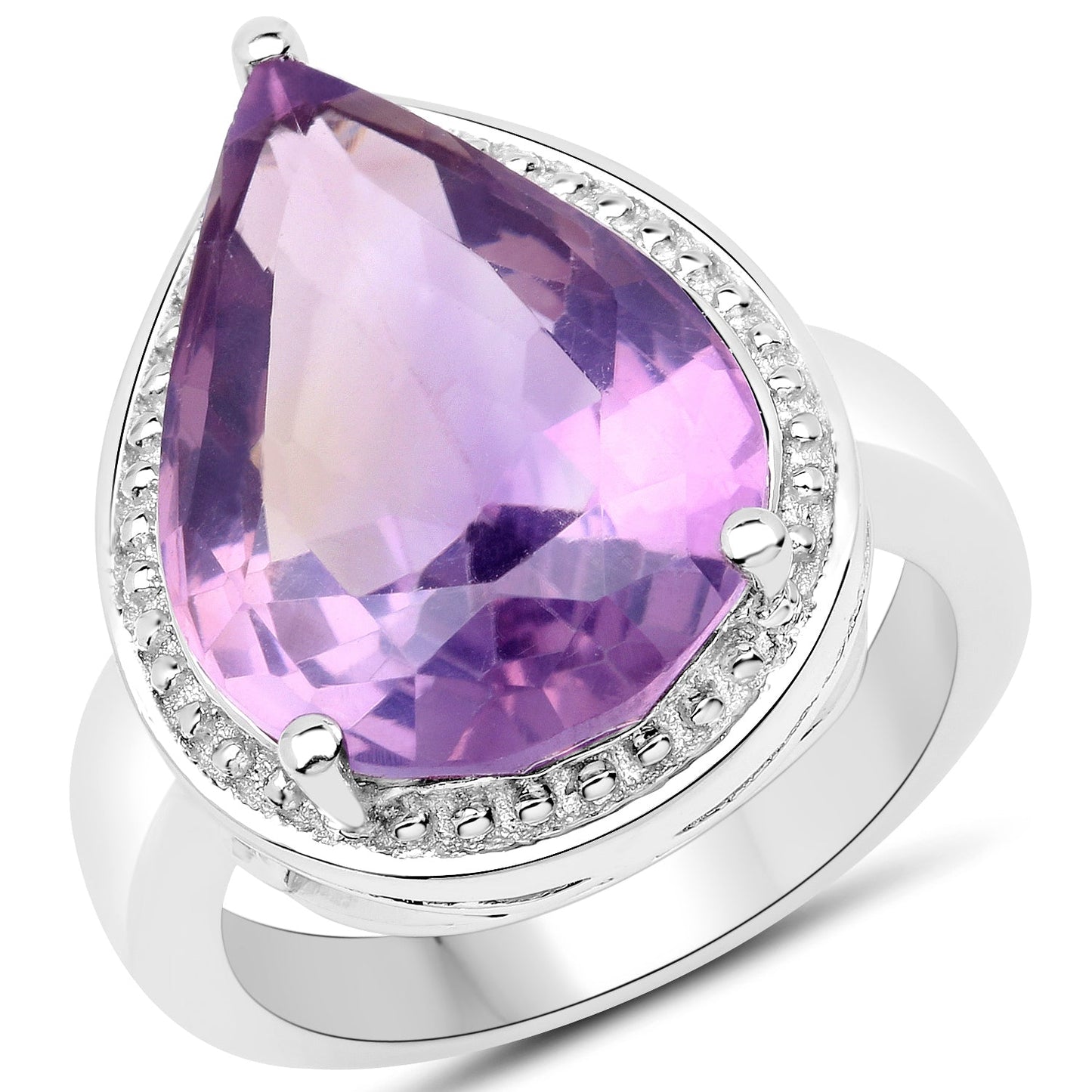 9.00 Carat Genuine Amethyst .925 Sterling Silver Ring Bids.com