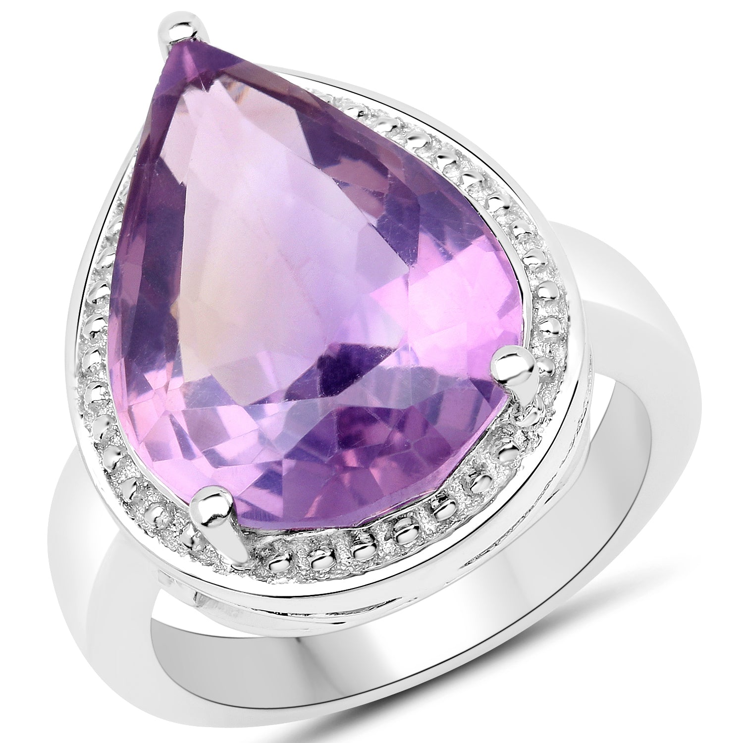 9.00 Carat Genuine Amethyst .925 Sterling Silver Ring Bids.com