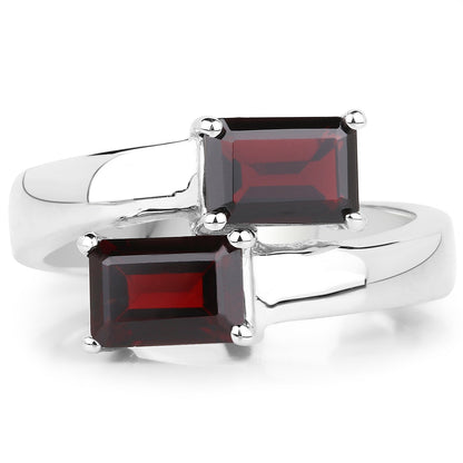 2.40 Carat Genuine  Garnet .925 Sterling Silver Ring Bids.com