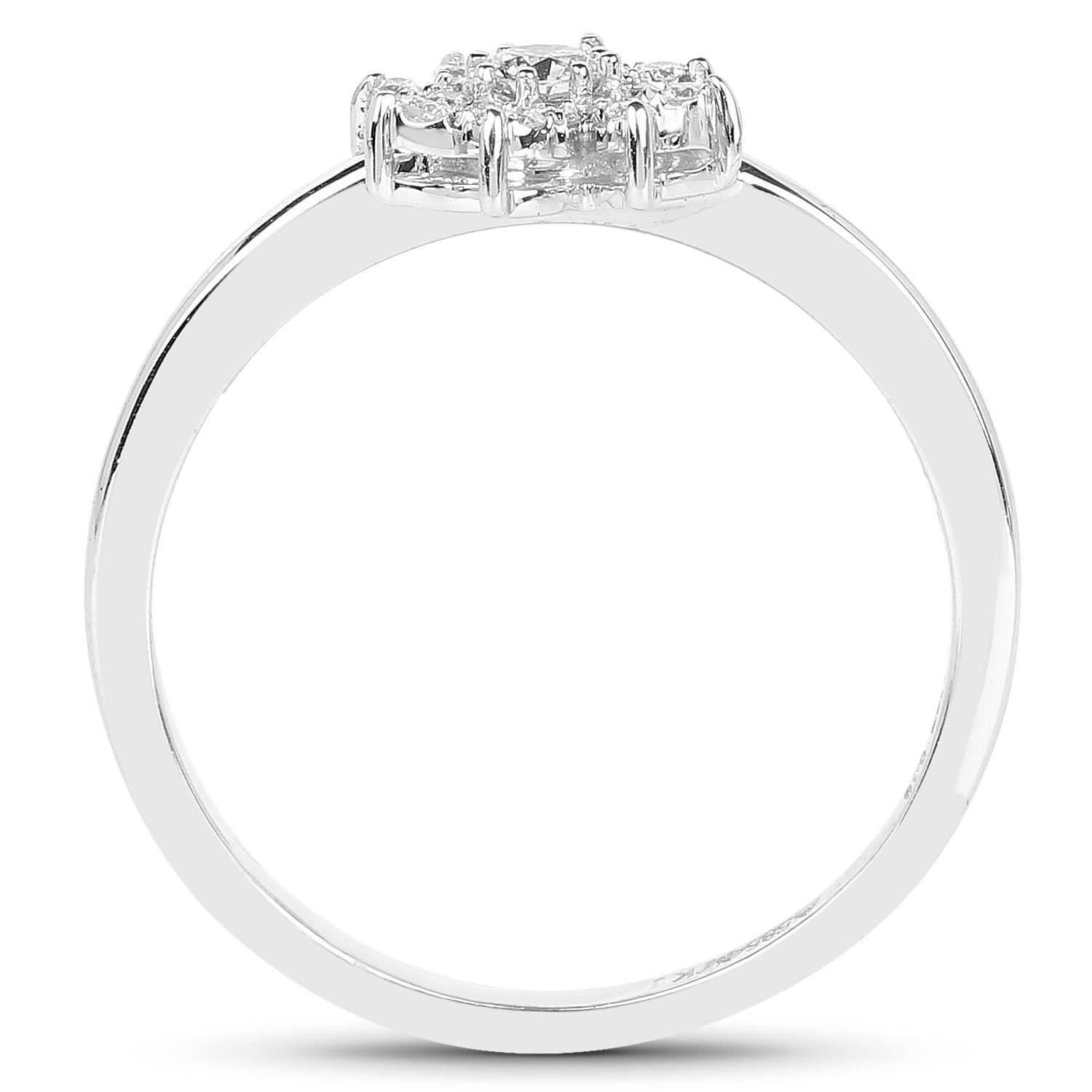 0.18 Carat Genuine White Diamond 14K White Gold Ring (E-F-G Color, SI Clarity) Bids.com