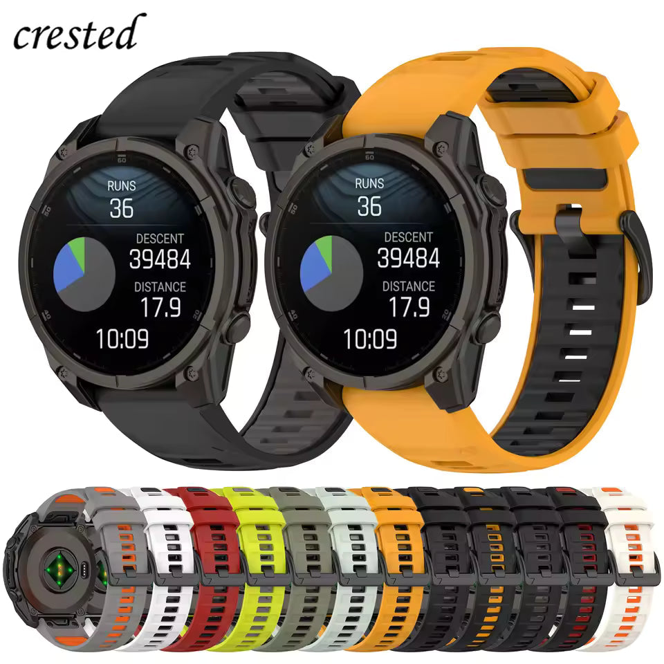 Garmin Silicone Strap - Soft Flexible Comfortable Band BandsCo Straps