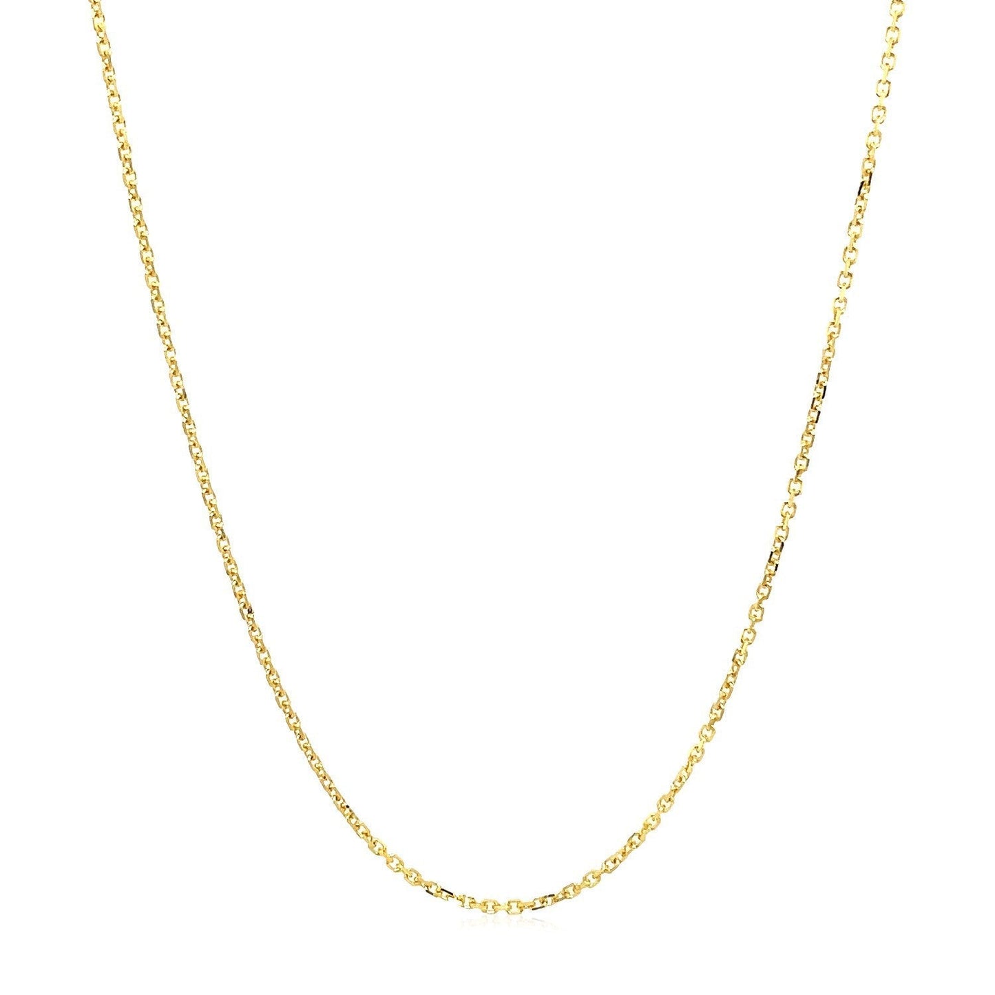 18k Yellow Gold Cable Chain 1.1mm Bids.com