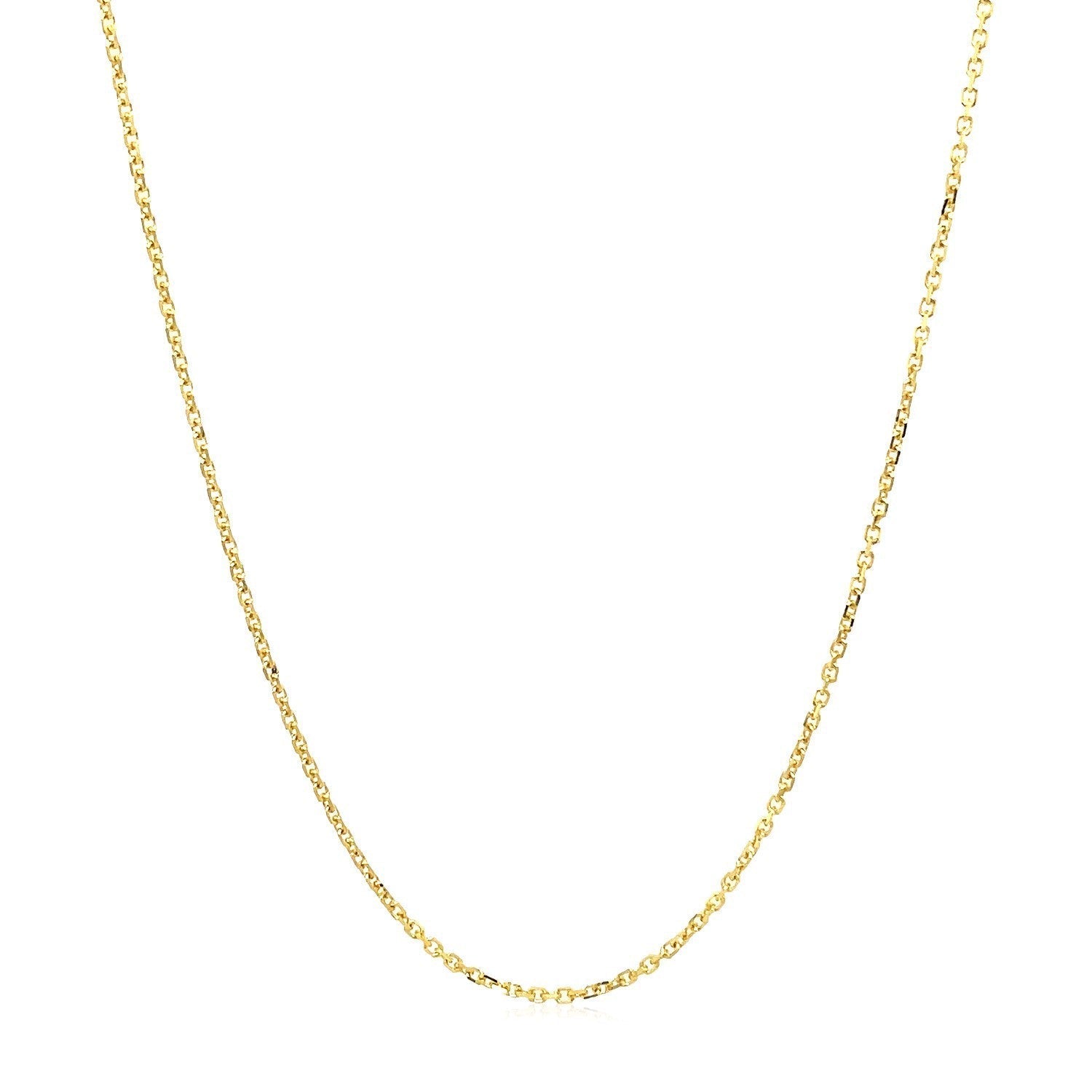 18k Yellow Gold Cable Chain 1.1mm Bids.com