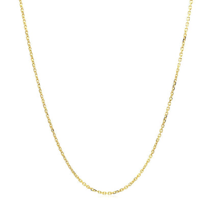 18k Yellow Gold Cable Chain 1.1mm Bids.com