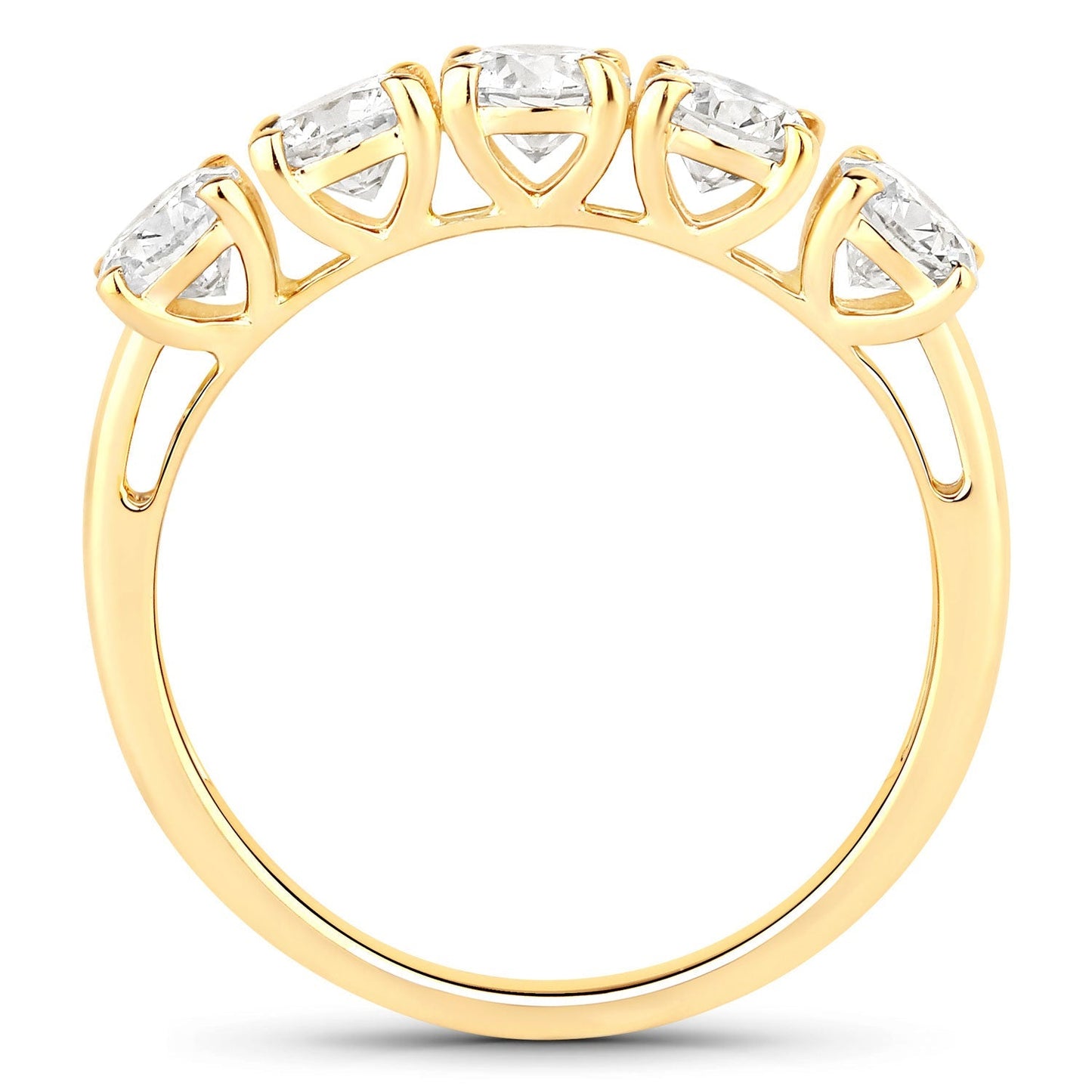 1.50 Carat Genuine Lab Grown Diamond 14K Yellow Gold Ring Bids.com