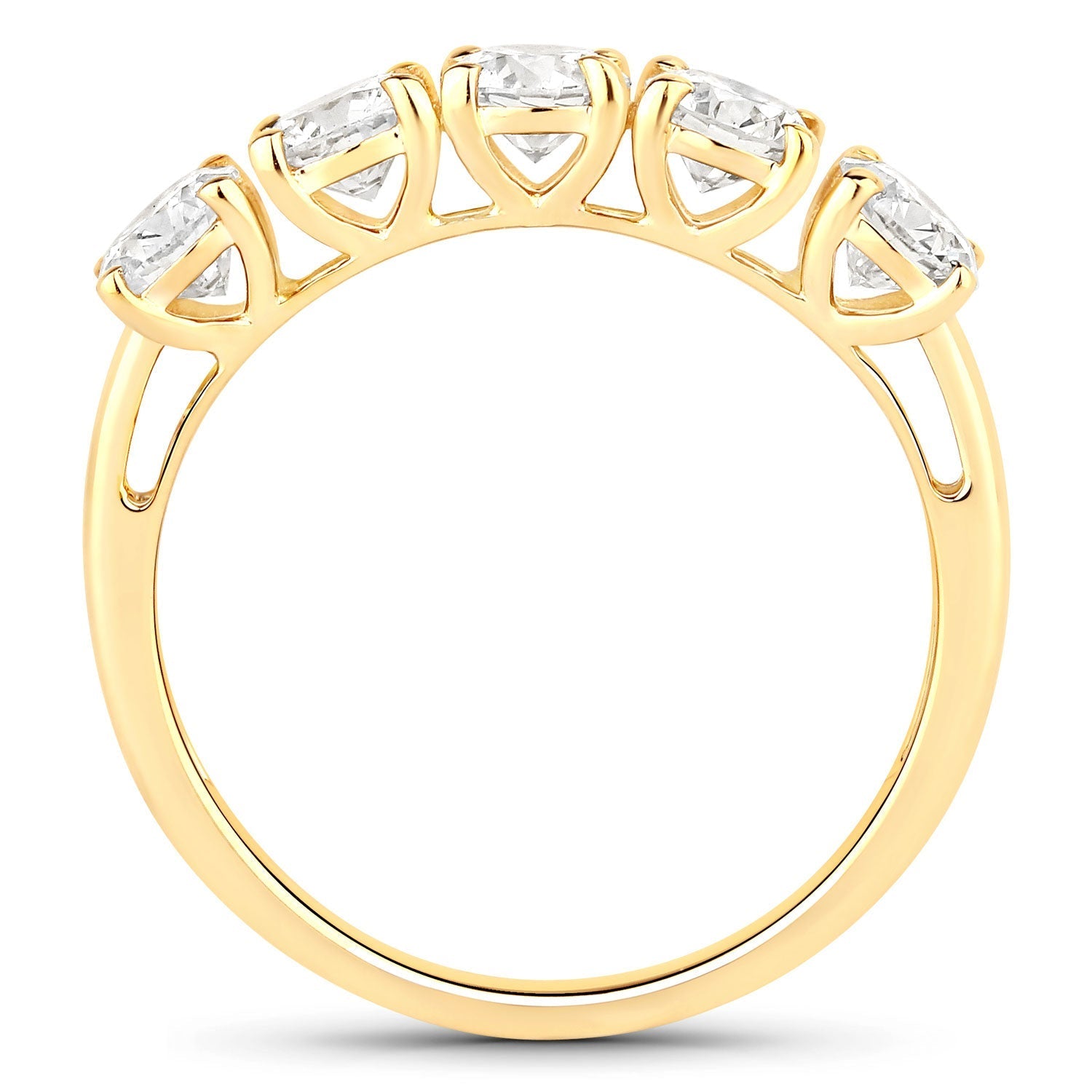 1.50 Carat Genuine Lab Grown Diamond 14K Yellow Gold Ring Bids.com