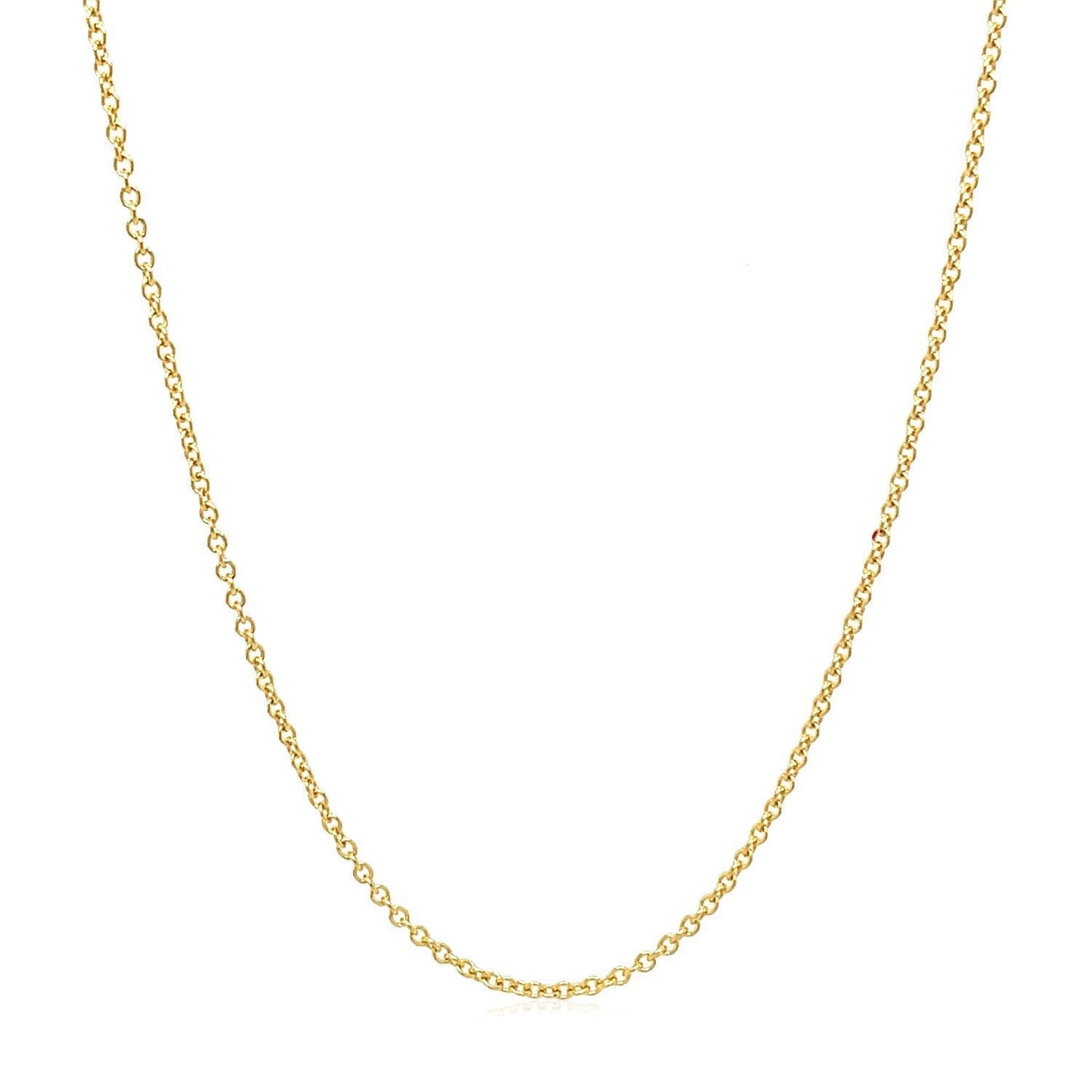 14k Yellow Gold Round Cable Link Chain 1.3mm Bids.com