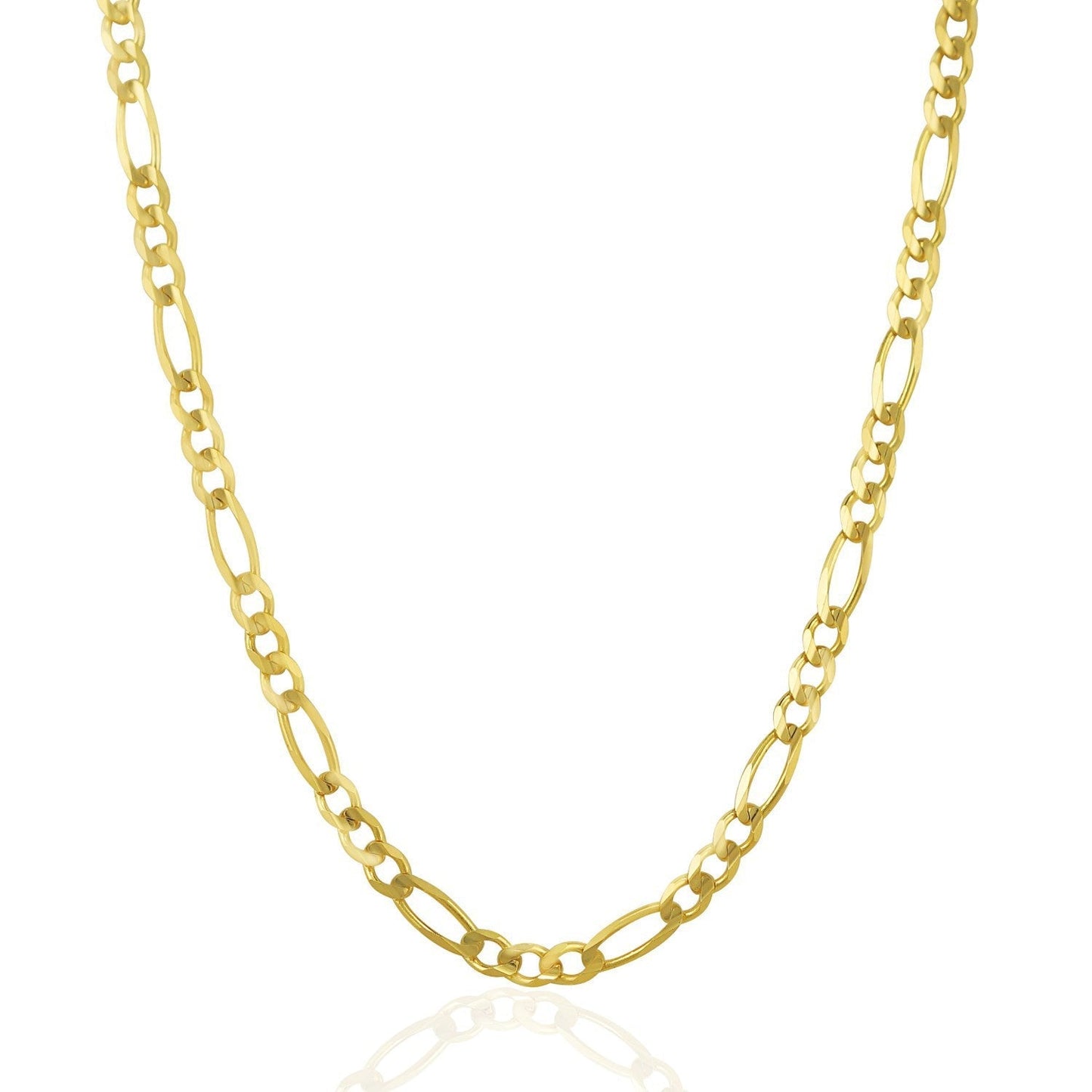 4.5mm 14k Yellow Gold Solid Figaro Chain Bids.com