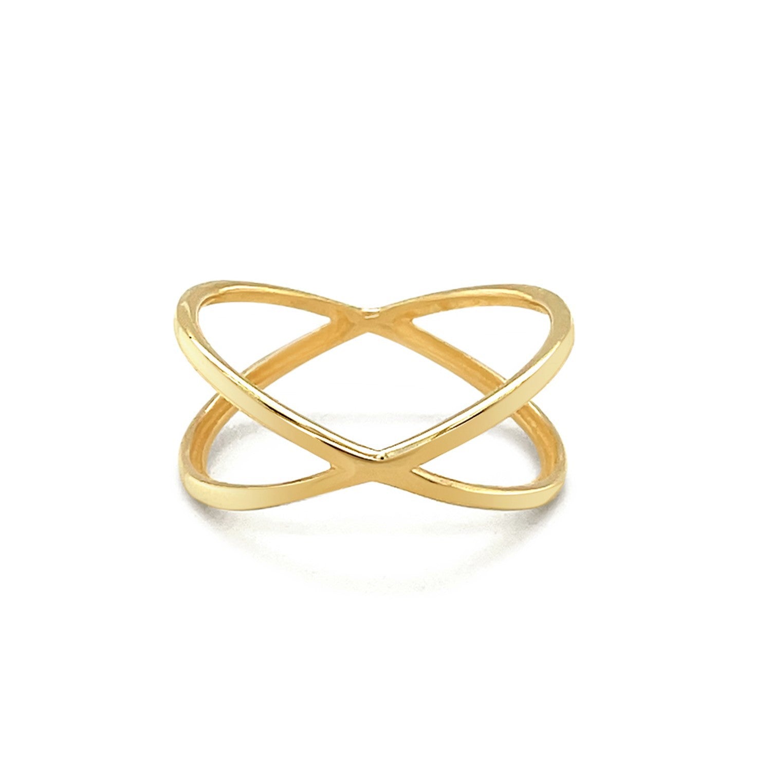 14k Yellow Gold Polished X Profile Ring Bids.com