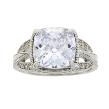 Genuine Cubic Zirconium Ring Sterling Silver Bids.com