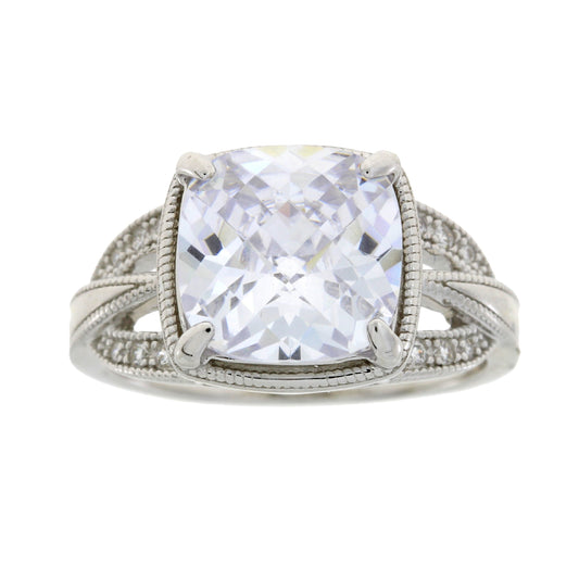 Genuine Cubic Zirconium Ring Sterling Silver Bids.com